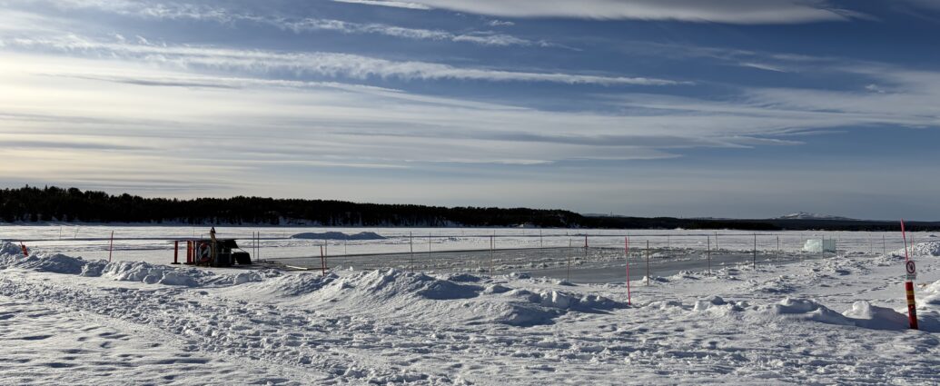 Ice harvesting in Torne River