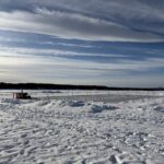 Ice harvesting in Torne River