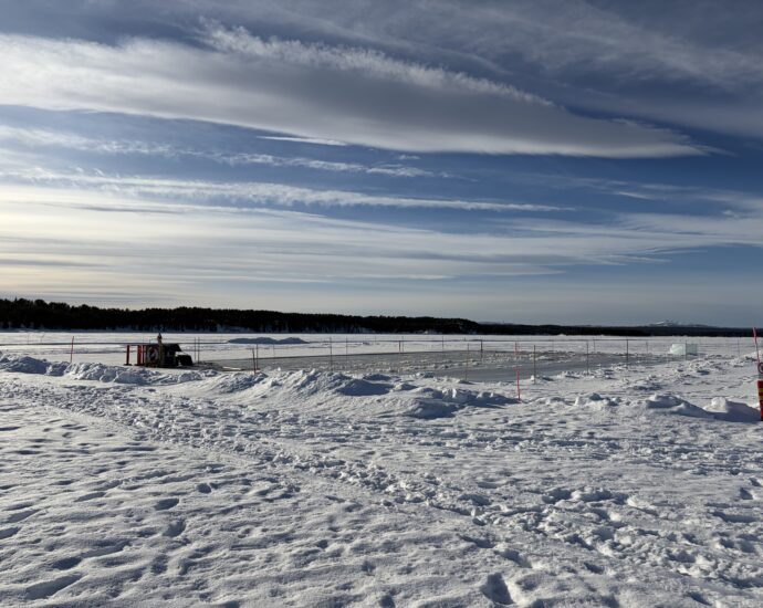 Ice harvesting in Torne River