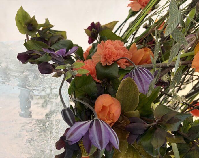 Flowers on ice